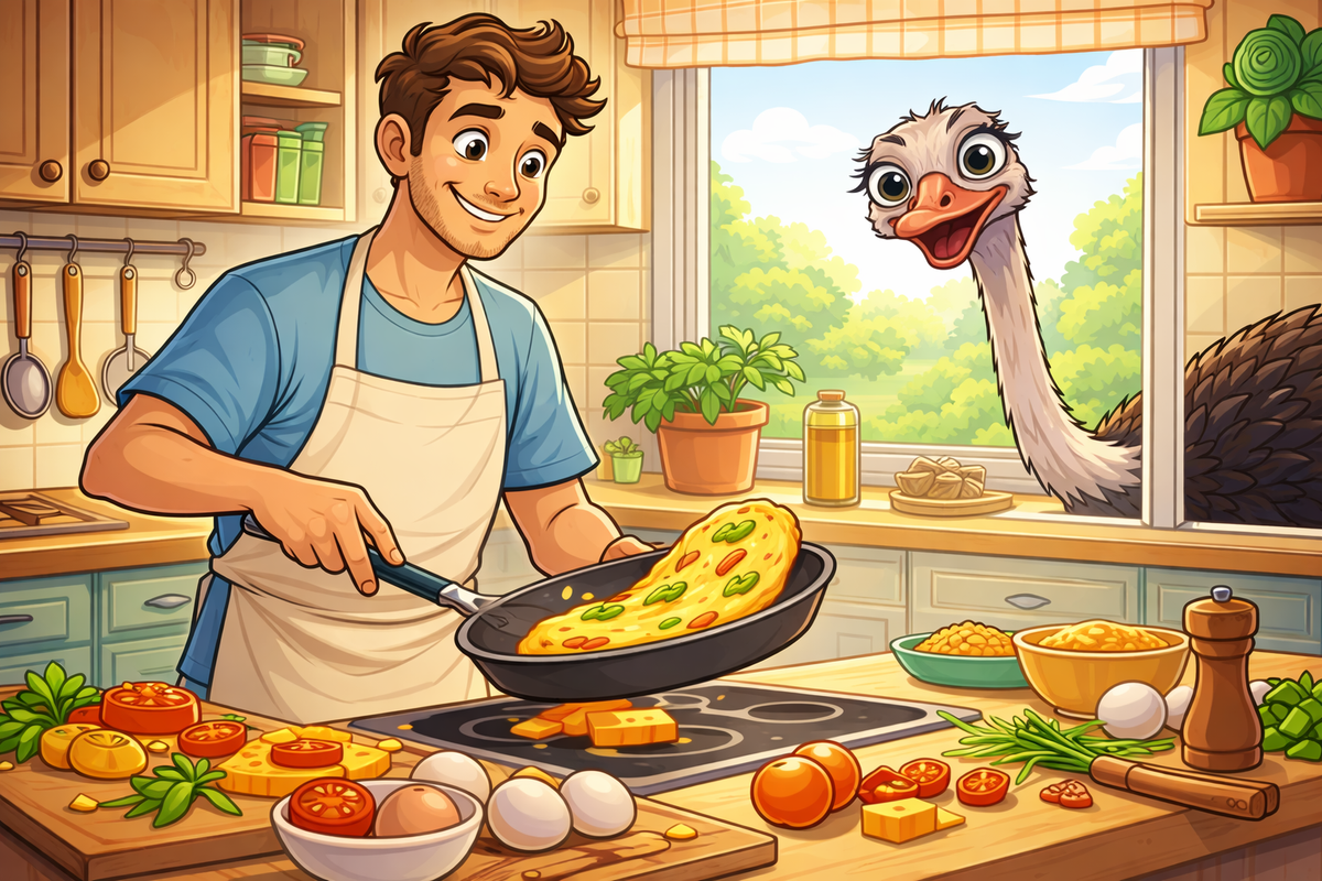 An Ostrich Omelette