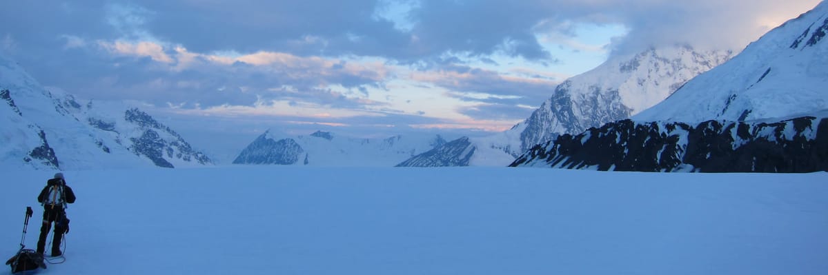 Descending the Kahiltna Glacier, Alaska, 2011.