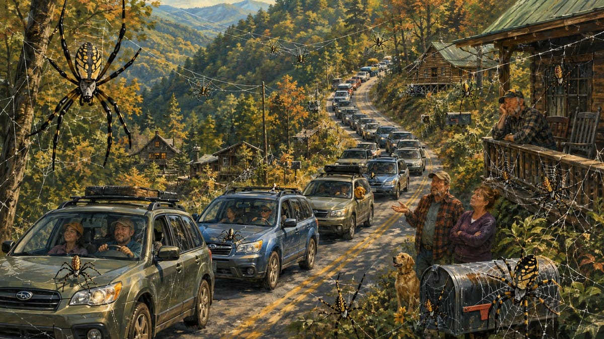 Joro Spiders and Subarus