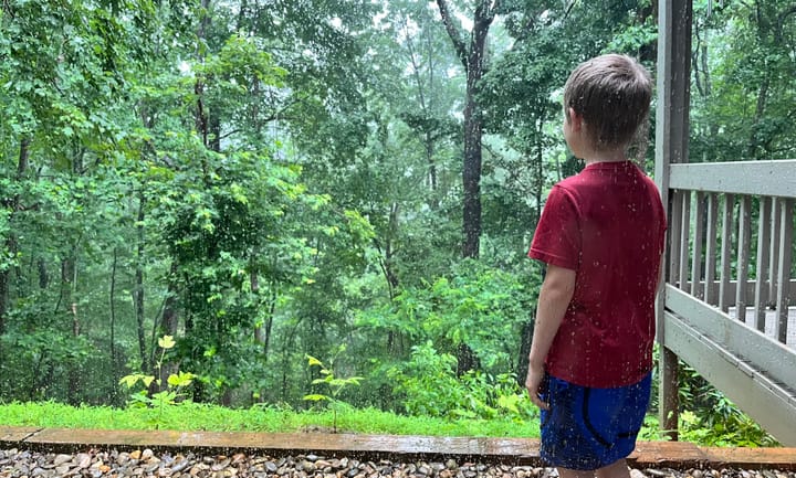 How much screen time can I get for standing out in the rain storm?